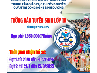 NHẬN HỒ SƠ TUYỂN SINH 10